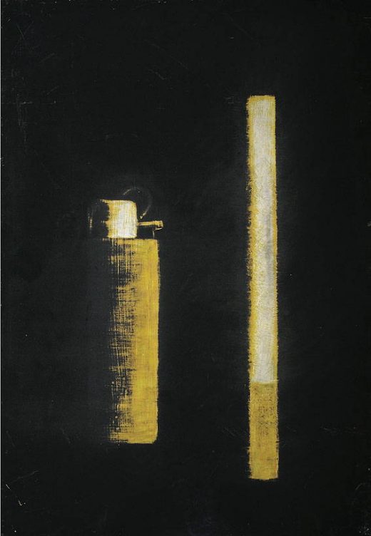 Cigarette and lighter (self portrait)